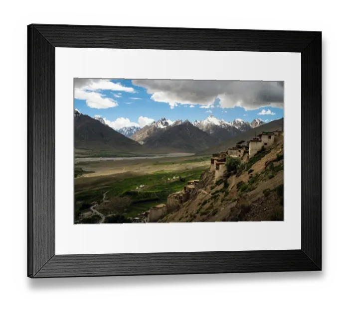 Framed Print : Zanskar landscape from Karsha Monastery Framed Print : Zanskar landscape from Karsha Monastery