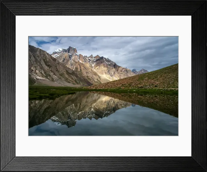 Framed Print : The reflection of mountain range, Zanskar Valley Framed Print : The reflection of mountain range, Zanskar Valley