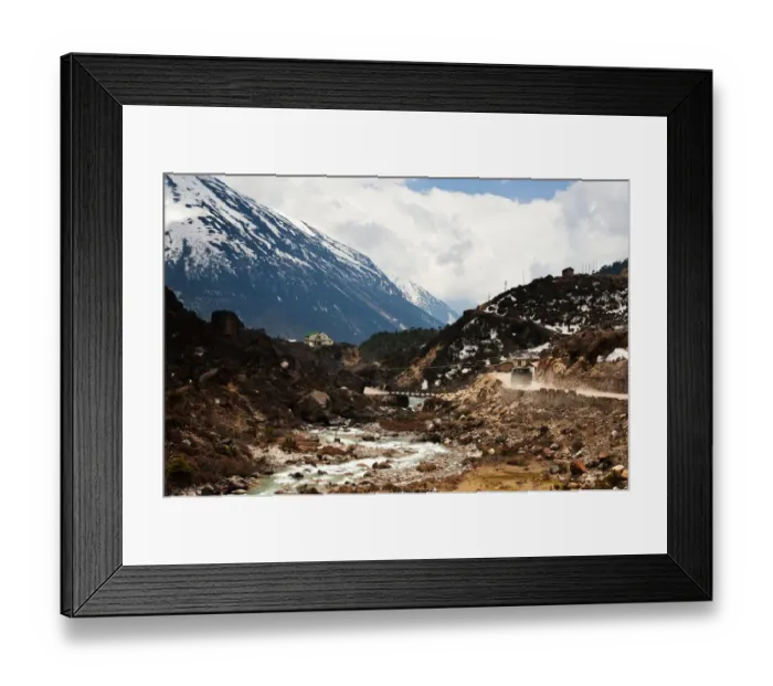 Framed Print : The backcountry roads in the north of Sikkim Framed Print : The backcountry roads in the north of Sikkim