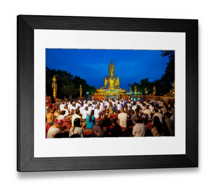 Framed Print : Golden buddha statue at Wat Phra Yai, Pattaya Framed Print : Golden buddha statue at Wat Phra Yai, Pattaya