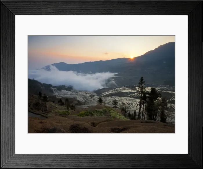 Framed Print : Yuanyang rice terrace