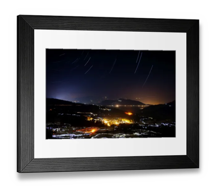 Framed Print : Star trails over Yuanyang rice terrace, China Framed Print : Star trails over Yuanyang rice terrace, China