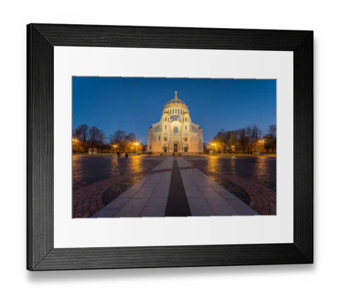 Framed Print : The Naval Cathedral of Saint Nicholas in Kronstadt