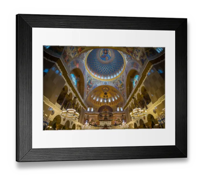 Framed Print : Inside the Naval Cathedral of Saint Nicholas in Kronstadt