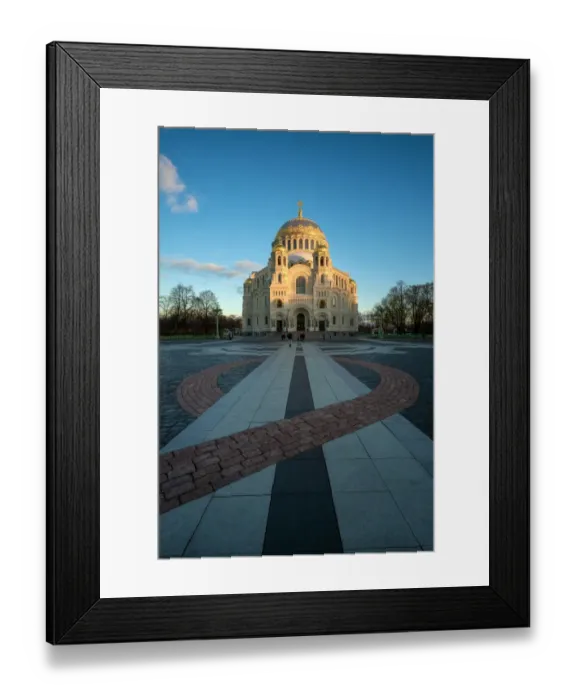 Framed Print : The Naval Cathedral of Saint Nicholas in Kronstadt