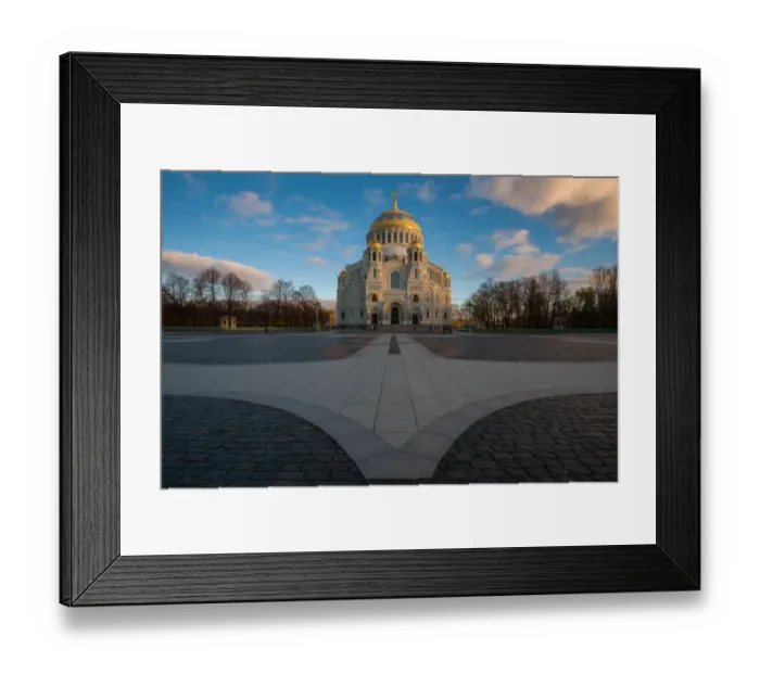 Framed Print : The Naval Cathedral of Saint Nicholas in Kronstadt