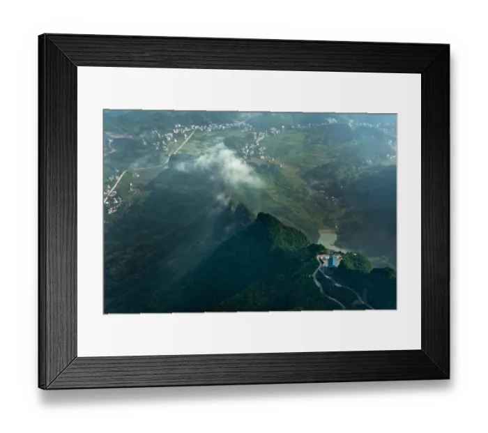 Framed Print : Landscape view from the top of Tianmen Mountain Framed Print : Landscape view from the top of Tianmen Mountain