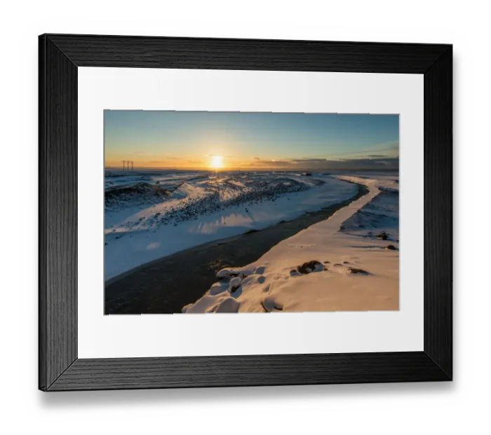 Framed Print : The stunning landscape of Iceland in winter season Framed Print : The stunning landscape of Iceland in winter season