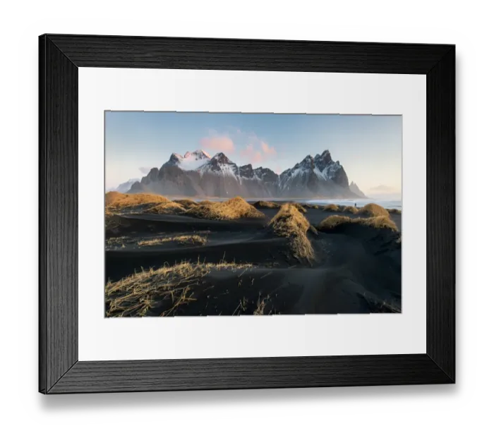 Framed Print : Vesturhorn and black sand dunes Framed Print : Vesturhorn and black sand dunes
