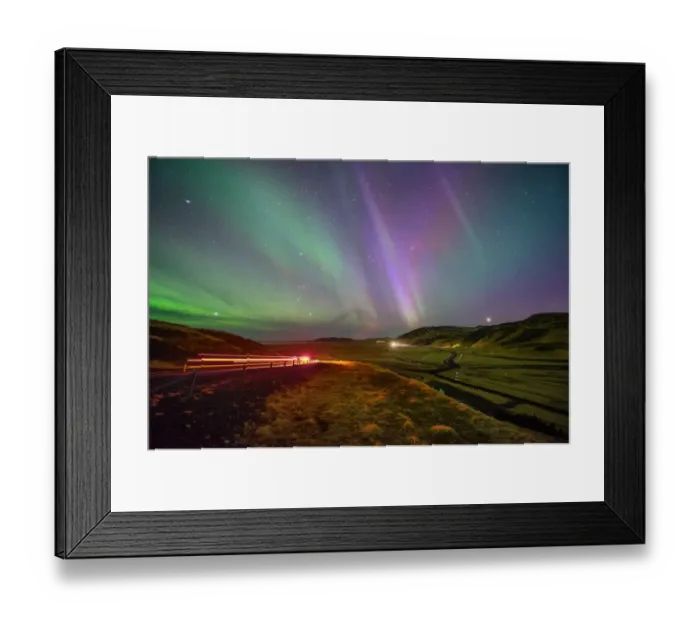 Framed Print : The extremely northern lights in Iceland (KP9)