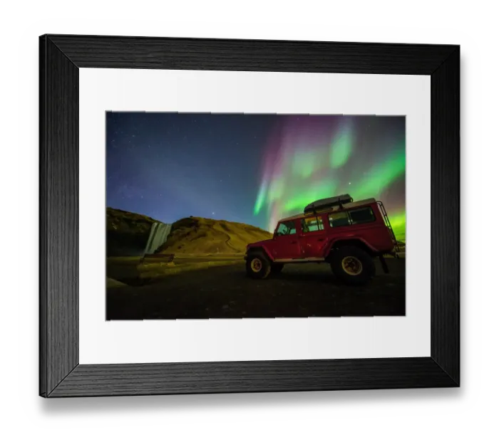 Framed Print : Skogafoss and northern lights Framed Print : Skogafoss and northern lights