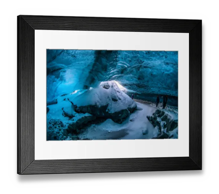 Framed Print : Inside the ice cave in Iceland Framed Print : Inside the ice cave in Iceland