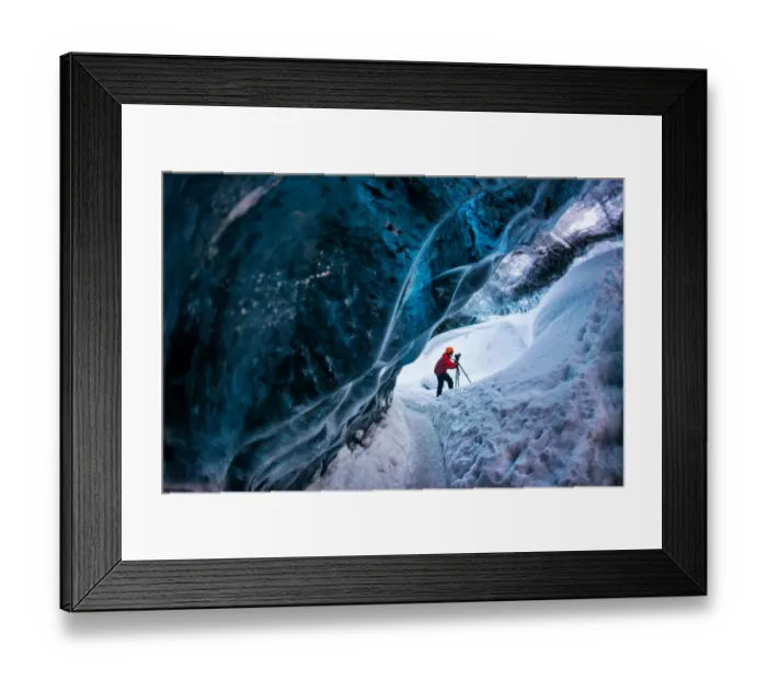 Framed Print : Inside the ice cave in Iceland Framed Print : Inside the ice cave in Iceland