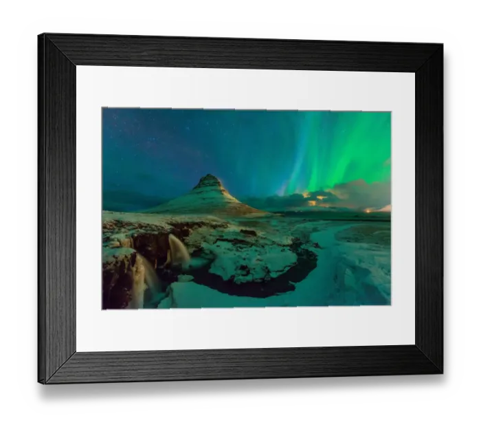 Framed Print : Northern Lights at Mt. Kirkjufell Framed Print : Northern Lights at Mt. Kirkjufell