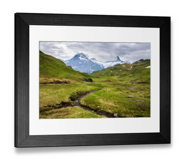 Framed Print : Landscape of the Grindelwald-First hiking route Framed Print : Landscape of the Grindelwald-First hiking route