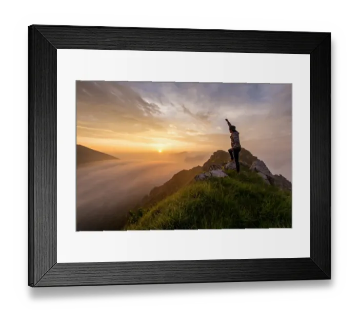 Framed Print : Mountain Grona summit with sunrise Framed Print : Mountain Grona summit with sunrise