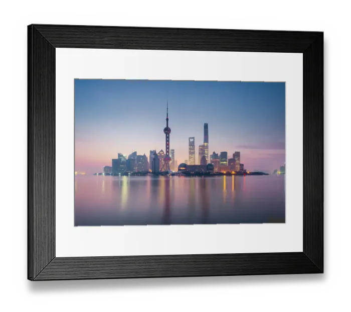 Framed Print : Foggy Shanghai Framed Print : Foggy Shanghai