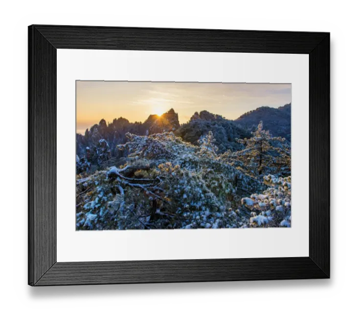 Framed Print : Huangshan Mountain in winter season Framed Print : Huangshan Mountain in winter season