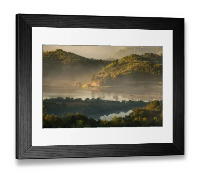 Framed Print : Life of Mrauk-U in the morning time Framed Print : Life of Mrauk-U in the morning time