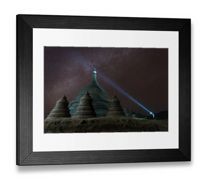 Framed Print : Milky way over old ruins of Mrauk-U Framed Print : Milky way over old ruins of Mrauk-U