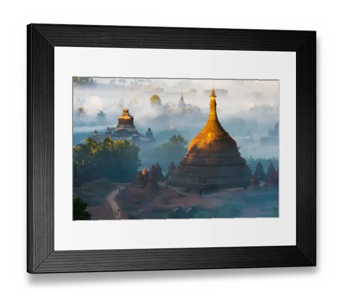 Framed Print : Ratabanon pagoda and old ruins of Mrauk-U Framed Print : Ratabanon pagoda and old ruins of Mrauk-U