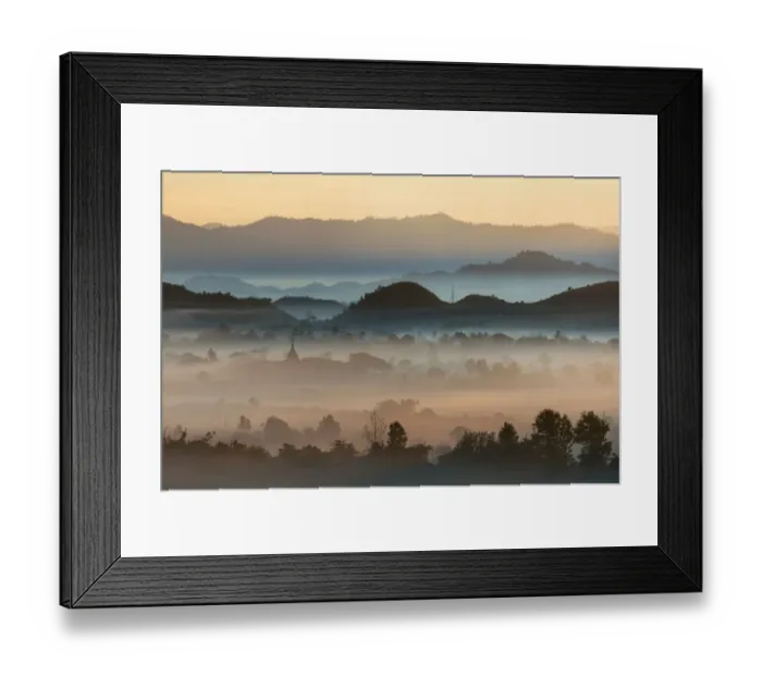 Framed Print : Foggy morning in Mrauk-U Framed Print : Foggy morning in Mrauk-U