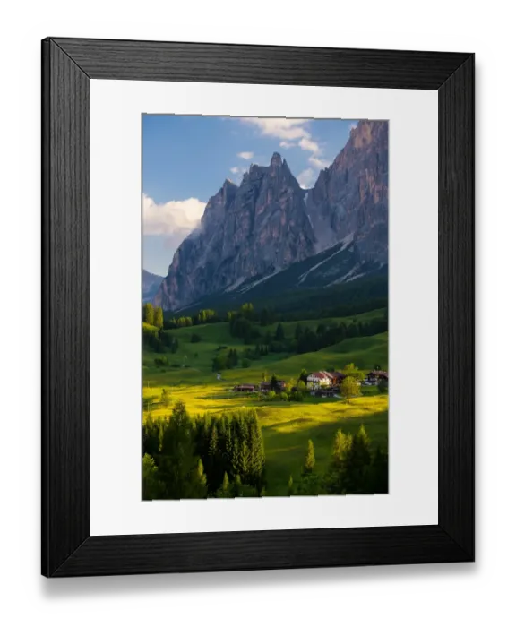 Framed Print : Landscape of Dolomites in summer, Italy