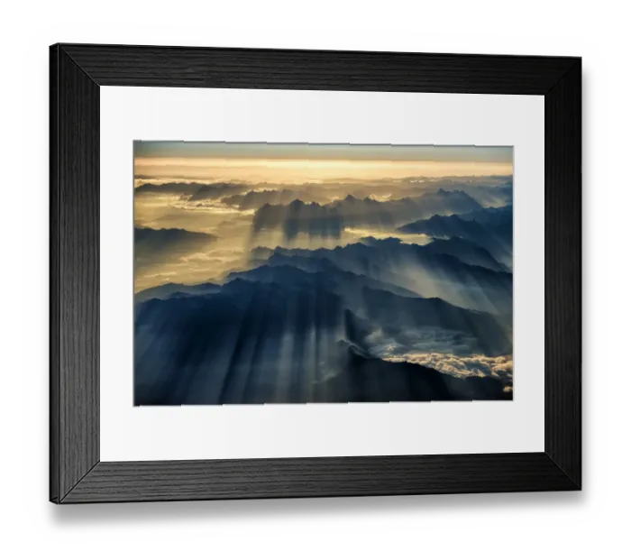 Framed Print : Himalaya range and sunray Framed Print : Himalaya range and sunray