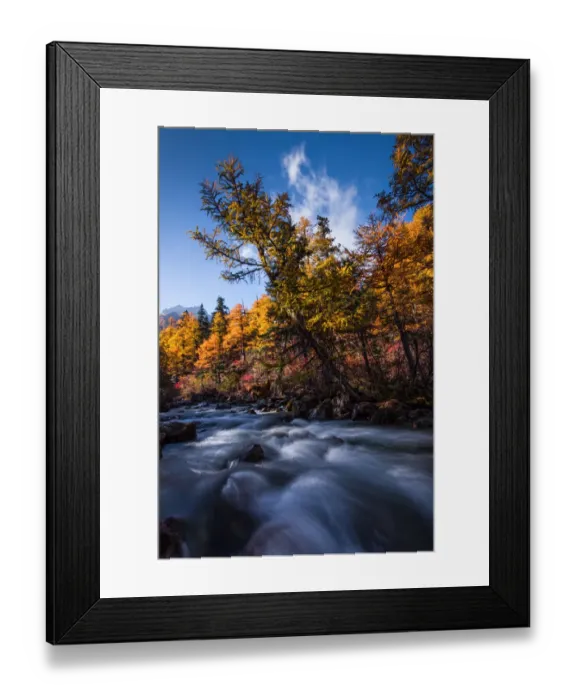 Framed Print : Stream in Yading Nature Reserve, Sichuan Province Framed Print : Stream in Yading Nature Reserve, Sichuan Province