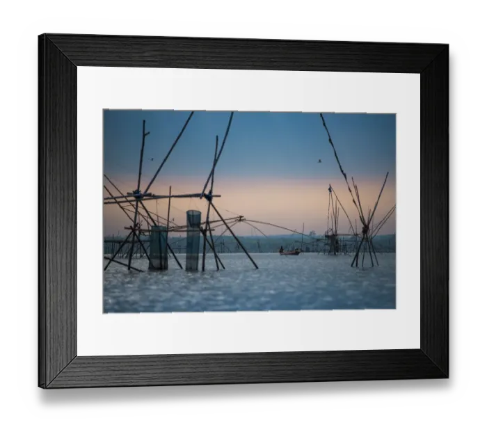 Framed Print : The traditional fishing in Huai Luang Reservoir Framed Print : The traditional fishing in Huai Luang Reservoir