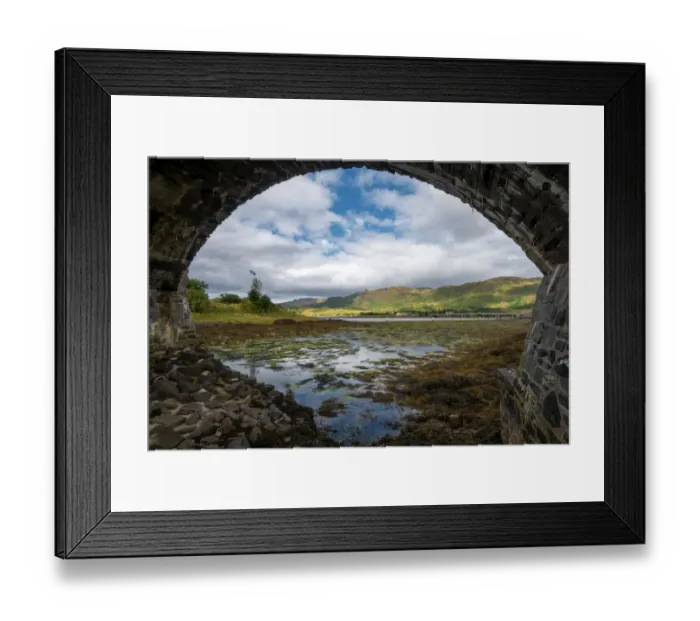 Framed Print : Loch Longs view from the arch of Eilean Donan Framed Print : Loch Longs view from the arch of Eilean Donan