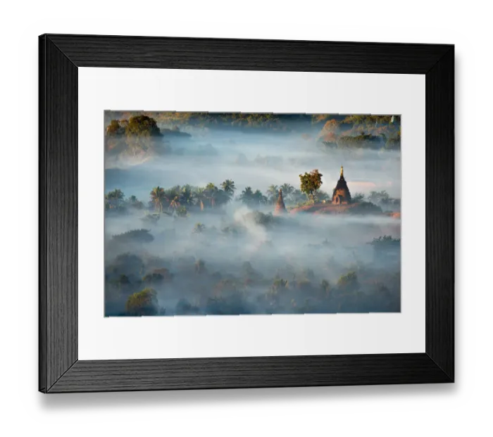 Framed Print : Foggy Mrauk-U