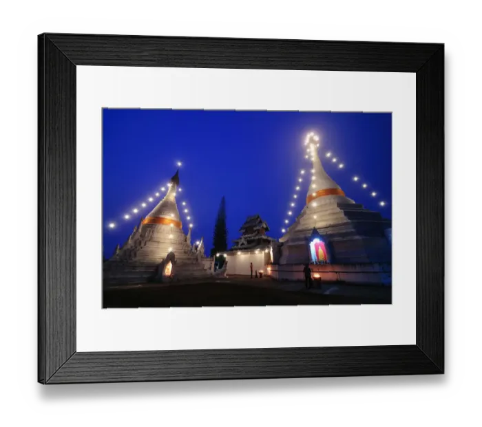 Framed Print : Wat Phra That Doi Kong Mu, Maehongson