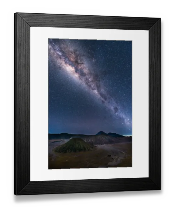 Framed Print : Mountain Bromo and the milky way Framed Print : Mountain Bromo and the milky way
