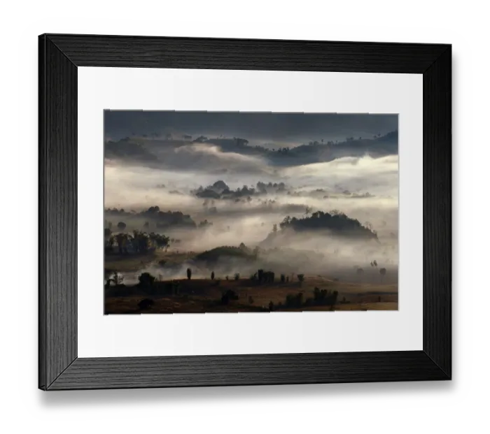 Framed Print : Foggy morning in Nan, Thailand Framed Print : Foggy morning in Nan, Thailand