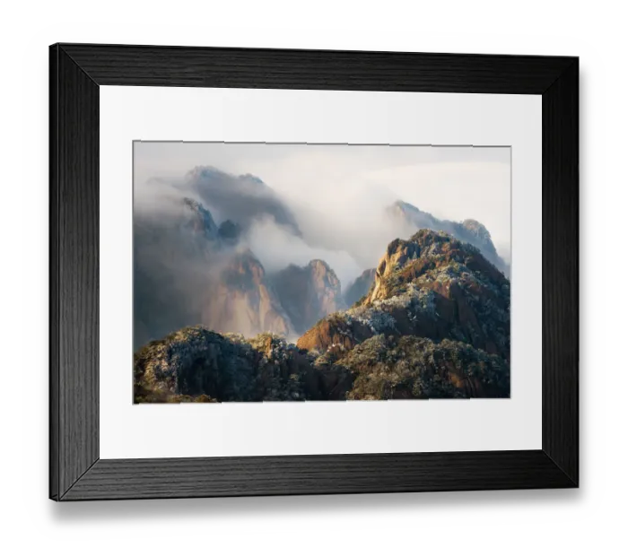 Framed Print : Huangshan mountain in foggy day