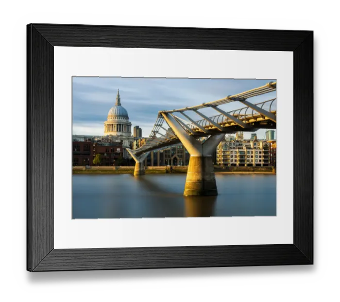 Framed Print : Millenium Bridge and St. Pauls Churchyard Framed Print : Millenium Bridge and St. Pauls Churchyard