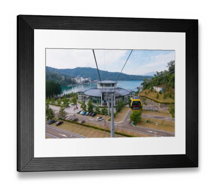 Framed Print : Cable car station in Sun Moon Lake National Park Framed Print : Cable car station in Sun Moon Lake National Park