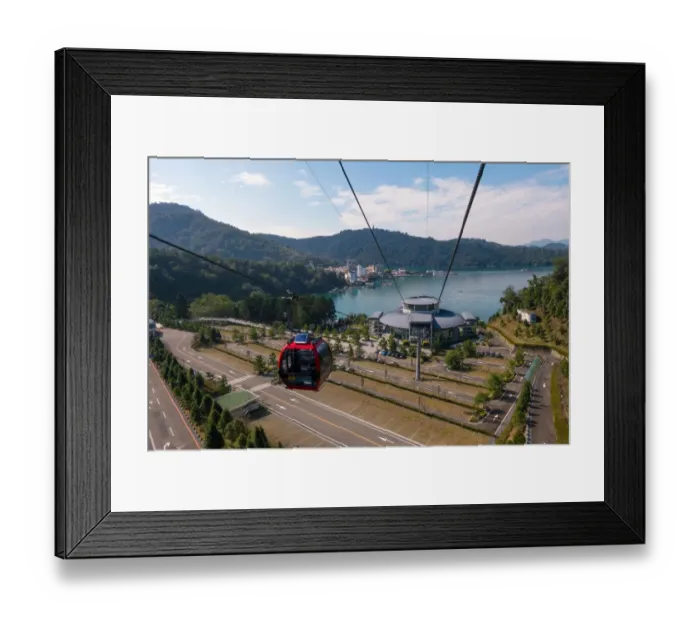 Framed Print : Cable car station in Sun Moon lake National Park Framed Print : Cable car station in Sun Moon lake National Park