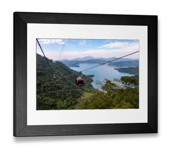 Framed Print : View of Sun Moon Lake from the cable car Framed Print : View of Sun Moon Lake from the cable car