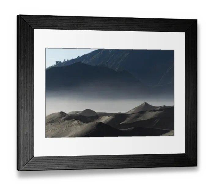 Framed Print : Black sand dune at mountain Bromo Framed Print : Black sand dune at mountain Bromo
