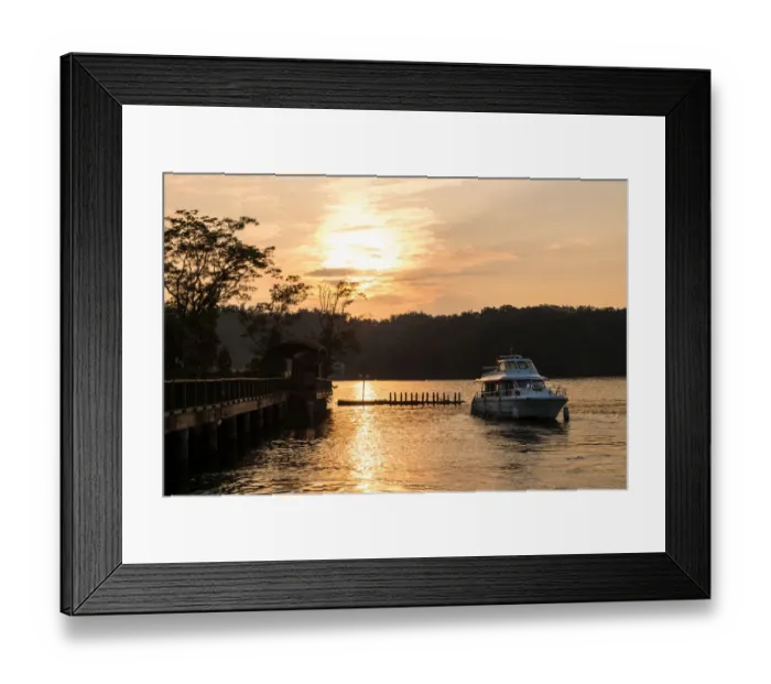 Framed Print : Sunset and Sun Moon lake