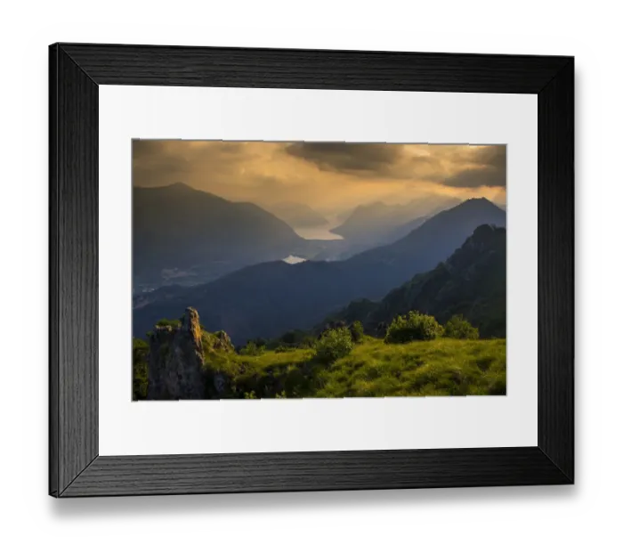 Framed Print : Lake Lugano view form Pisso Coppa Framed Print : Lake Lugano view form Pisso Coppa