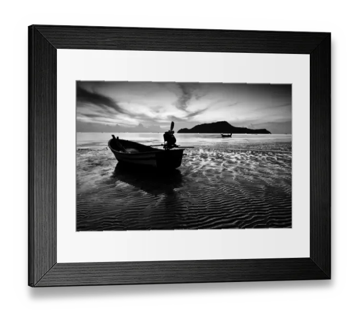 Framed Print : Fishing boat on Samroiyod beach Framed Print : Fishing boat on Samroiyod beach