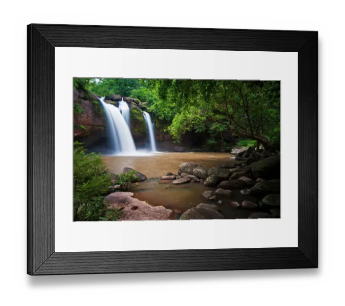 Framed Print : Haew Suwat Waterfall Framed Print : Haew Suwat Waterfall