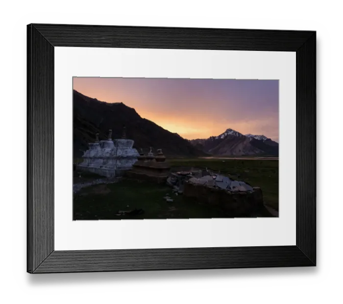 Framed Print : Sunrise at Rangdum village