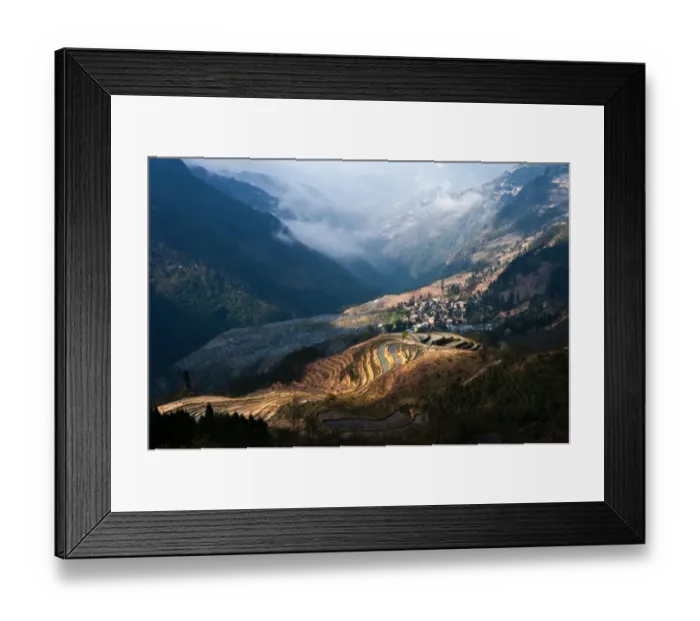 Framed Print : Rice terrace in Yuanyang County Framed Print : Rice terrace in Yuanyang County