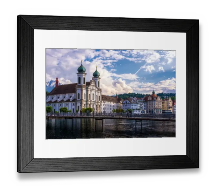 Framed Print : Jesuitenkirche in Lucerne Framed Print : Jesuitenkirche in Lucerne