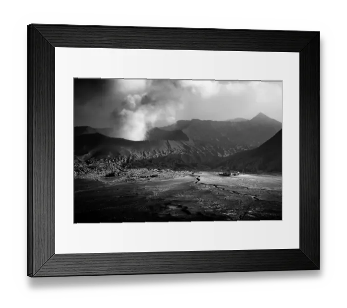 Framed Print : Hindu temple at the foot of MT. Bromo, Indonesia