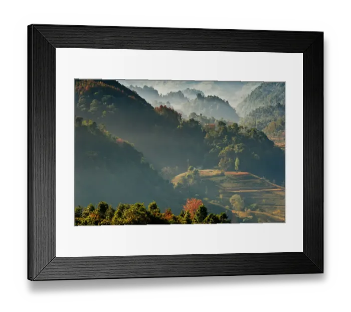 Framed Print : Landscape of Doi Ang Khang, Chiangmai, Thailand Framed Print : Landscape of Doi Ang Khang, Chiangmai, Thailand